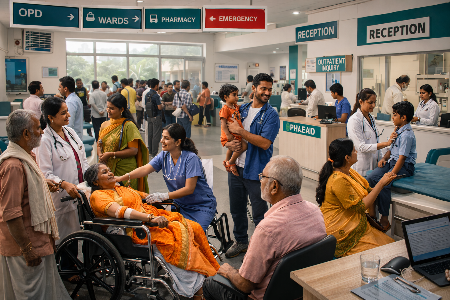 Emphasis on people-friendly service at the district hospital
